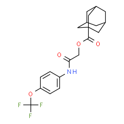 ChemSpider 2D Image | 2-Oxo-2-{[4-(trifluoromethoxy)phenyl]amino}ethyl 1-adamantanecarboxylate | C20H22F3NO4