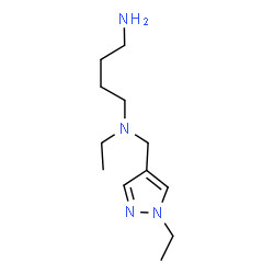 ChemSpider 2D Image | N-Ethyl-N-[(1-ethyl-1H-pyrazol-4-yl)methyl]-1,4-butanediamine | C12H24N4