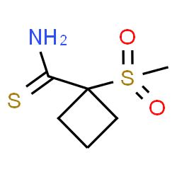 ChemSpider 2D Image | 1-(Methylsulfonyl)cyclobutanecarbothioamide | C6H11NO2S2