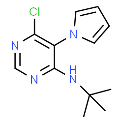 ChemSpider 2D Image | N-tert-butyl-6-chloro-5-(1H-pyrrol-1-yl)pyrimidin-4-amine | C12H15ClN4