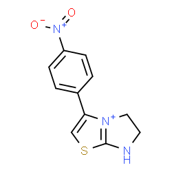 ChemSpider 2D Image | 3-(4-Nitrophenyl)-6,7-dihydro-5H-imidazo[2,1-b][1,3]thiazol-4-ium | C11H10N3O2S