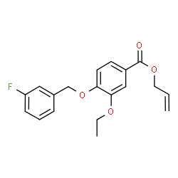 ChemSpider 2D Image | Allyl 3-ethoxy-4-[(3-fluorobenzyl)oxy]benzoate | C19H19FO4