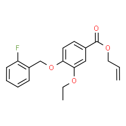 ChemSpider 2D Image | Allyl 3-ethoxy-4-[(2-fluorobenzyl)oxy]benzoate | C19H19FO4