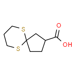ChemSpider 2D Image | 6,10-Dithiaspiro[4.5]decane-2-carboxylic acid | C9H14O2S2