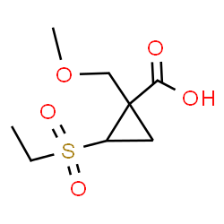 ChemSpider 2D Image | 2-(Ethylsulfonyl)-1-(methoxymethyl)cyclopropanecarboxylic acid | C8H14O5S