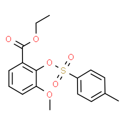 ChemSpider 2D Image | Ethyl 3-methoxy-2-{[(4-methylphenyl)sulfonyl]oxy}benzoate | C17H18O6S