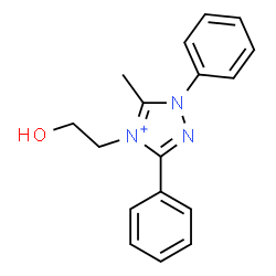 ChemSpider 2D Image | 4-(2-Hydroxyethyl)-5-methyl-1,3-diphenyl-1H-1,2,4-triazol-4-ium | C17H18N3O