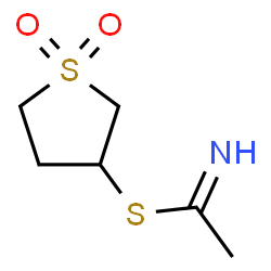 ChemSpider 2D Image | 1,1-Dioxidotetrahydro-3-thiophenyl ethanimidothioate | C6H11NO2S2
