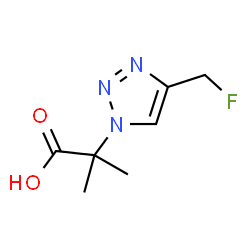 ChemSpider 2D Image | 2-[4-(Fluoromethyl)-1H-1,2,3-triazol-1-yl]-2-methylpropanoic acid | C7H10FN3O2