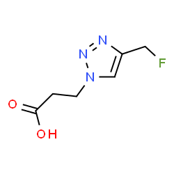 ChemSpider 2D Image | 3-[4-(Fluoromethyl)-1H-1,2,3-triazol-1-yl]propanoic acid | C6H8FN3O2
