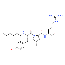 ChemSpider 2D Image | N-Hexanoyl-L-tyrosyl-(4S)-N-[(2S)-5-carbamimidamido-1-oxo-2-pentanyl]-4-methyl-L-prolinamide | C27H42N6O5