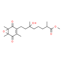 ChemSpider 2D Image | Methyl 6-hydroxy-2,6-dimethyl-8-(1,4,6-trimethyl-2,5-dioxo-7-oxabicyclo[4.1.0]hept-3-en-3-yl)octanoate | C20H30O6