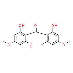 ChemSpider 2D Image | (2,6-Dihydroxy-4-methoxyphenyl)(2-hydroxy-4-methoxy-6-methylphenyl)methanone | C16H16O6