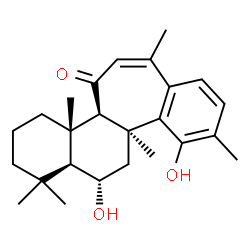 ChemSpider 2D Image | (7bS,9S,9aS,13aS,13bR)-7,9-Dihydroxy-3,6,7b,10,10,13a-hexamethyl-7b,8,9,9a,10,11,12,13,13a,13b-decahydro-1H-benzo[3,4]cyclohepta[1,2-a]naphthalen-1-one | C25H34O3