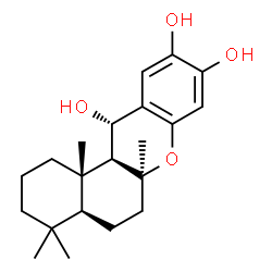 ChemSpider 2D Image | (4aS,6aS,12S,12aS,12bS)-4,4,6a,12b-Tetramethyl-1,3,4,4a,5,6,6a,12,12a,12b-decahydro-2H-benzo[a]xanthene-9,10,12-triol | C21H30O4