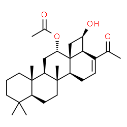 ChemSpider 2D Image | (2R,2aR,5aS,5bR,7aS,11aS,11bR,13S,13aS)-3-Acetyl-2-hydroxy-5b,8,8,11a-tetramethyl-2,2a,5,5a,5b,6,7,7a,8,9,10,11,11a,11b,12,13-hexadecahydro-1H-cyclobuta[i]chrysen-13-yl acetate | C28H42O4