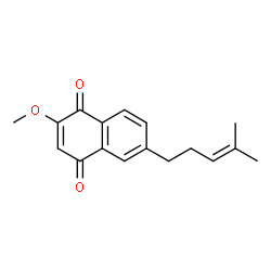 ChemSpider 2D Image | 2-Methoxy-6-(4-methyl-3-penten-1-yl)-1,4-naphthoquinone | C17H18O3