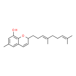 ChemSpider 2D Image | 2-[(3E)-4,8-Dimethyl-3,7-nonadien-1-yl]-6-methyl-2H-chromen-8-ol | C21H28O2