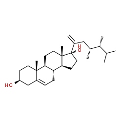 ChemSpider 2D Image | (3beta,23R)-23-Methylergosta-5,20-diene-3,17-diol | C29H48O2