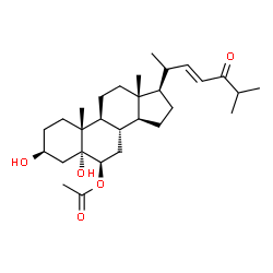 ChemSpider 2D Image | (3beta,5alpha,6beta,22E)-3,5-Dihydroxy-24-oxocholest-22-en-6-yl acetate | C29H46O5