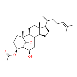 ChemSpider 2D Image | (1R,4S,5R,6R,9alpha,17beta)-6-Hydroxy-1-methyl-17-[(2R)-6-methyl-5-hepten-2-yl]-10-oxo-1,9-cyclo-9,10-secoestr-7-en-4-yl acetate | C29H44O4