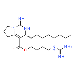 ChemSpider 2D Image | 4-Carbamimidamidobutyl (3R)-1-imino-3-octyl-1,2,3,5,6,7-hexahydropyrrolo[1,2-c]pyrimidine-4-carboxylate | C21H38N6O2