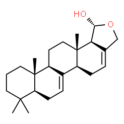 ChemSpider 2D Image | (1R,5aR,7aS,11aS,11bR,13aS,13bR)-8,8,11a,13a-Tetramethyl-1,3,5,5a,7,7a,8,9,10,11,11a,11b,12,13,13a,13b-hexadecahydrochryseno[1,2-c]furan-1-ol | C24H36O2