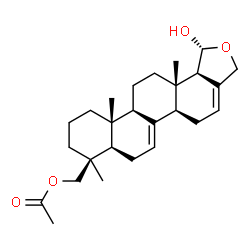 ChemSpider 2D Image | [(1R,5aR,7aR,8S,11aR,11bR,13aS,13bR)-1-Hydroxy-8,11a,13a-trimethyl-1,3,5,5a,7,7a,8,9,10,11,11a,11b,12,13,13a,13b-hexadecahydrochryseno[1,2-c]furan-8-yl]methyl acetate | C26H38O4