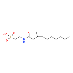 ChemSpider 2D Image | 2-{[(3Z)-3-Methyl-3-decenoyl]amino}ethanesulfonic acid | C13H25NO4S