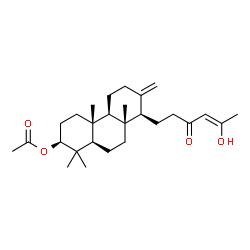 ChemSpider 2D Image | (3beta,14beta)-14-[(4Z)-5-Hydroxy-3-oxo-4-hexen-1-yl]-8-methyl-13-methylenepodocarpan-3-yl acetate | C27H42O4