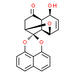 ChemSpider 2D Image | (1'S,4'R,5'S,8'R,9'S)-5'-Hydroxy-3'H-spiro[naphtho[1,8-de][1,3]dioxine-2,10'-[11]oxatricyclo[6.2.1.0~4,9~]undec[6]en]-3'-one | C20H16O5