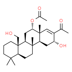 ChemSpider 2D Image | (4aR,4bS,6S,6aR,9R,10aS,10bR,12aS)-8-Acetyl-9-hydroxy-4a-(hydroxymethyl)-1,1,6a,10b-tetramethyl-1,2,3,4,4a,4b,5,6,6a,9,10,10a,10b,11,12,12a-hexadecahydro-6-chrysenyl acetate | C27H42O5