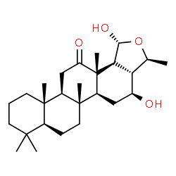 ChemSpider 2D Image | (1R,3S,3aS,4S,5aS,5bR,7aS,11aS,11bR,13aS,13bS)-1,4-Dihydroxy-3,5b,8,8,11a,13a-hexamethyloctadecahydrochryseno[1,2-c]furan-13(1H)-one | C26H42O4