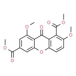 ChemSpider 2D Image | Dimethyl 2,8-dimethoxy-9-oxo-9H-xanthene-1,6-dicarboxylate | C19H16O8