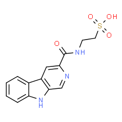 ChemSpider 2D Image | 2-[(9H-beta-Carbolin-3-ylcarbonyl)amino]ethanesulfonic acid | C14H13N3O4S