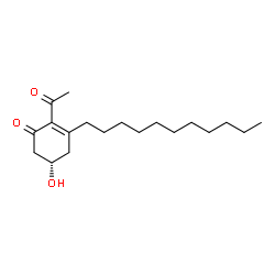 ChemSpider 2D Image | (5S)-2-Acetyl-5-hydroxy-3-undecyl-2-cyclohexen-1-one | C19H32O3