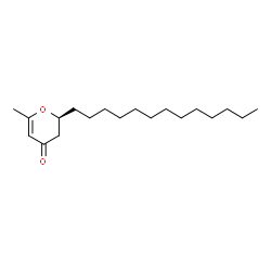 ChemSpider 2D Image | (2S)-6-Methyl-2-tridecyl-2,3-dihydro-4H-pyran-4-one | C19H34O2