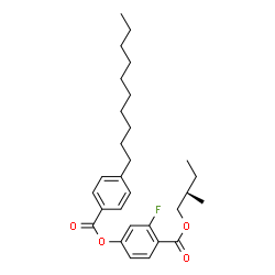 ChemSpider 2D Image | (2R)-2-Methylbutyl 4-[(4-decylbenzoyl)oxy]-2-fluorobenzoate | C29H39FO4
