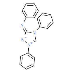 ChemSpider 2D Image | (5E)-2,4-Diphenyl-5-(phenylimino)-4,5-dihydro-1,2,4-triazol-2-ium-1-ide | C20H16N4