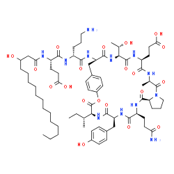 ChemSpider 2D Image | N-(3-Hydroxyhexadecanoyl)-L-alpha-glutamyl-N-[(4S,7S,10S,13S,19R,22S,25S,28R)-10-(3-amino-3-oxopropyl)-4-[(2R)-2-butanyl]-22-(2-carboxyethyl)-7-(4-hydroxybenzyl)-25-[(1S)-1-hydroxyethyl]-19-methyl-3,6
,9,12,18,21,24,27-octaoxo-2-oxa-5,8,11,17,20,23,26-heptaazatricyclo[28.2.2.0~13,17~]tetratriaconta-1(32),30,33-trien-28-yl]-D-ornithinamide | C72H110N12O20