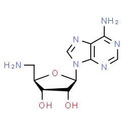 ChemSpider 2D Image | 5'-Amino-5'-deoxyadenosine | C10H14N6O3