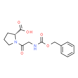ChemSpider 2D Image | N-[(Benzyloxy)carbonyl]glycyl-D-proline | C15H18N2O5