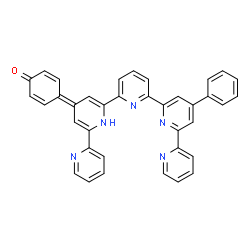 ChemSpider 2D Image | 4-(4'''-Phenyl-2,2':6',2'':6'',2''':6''',2''''-quinquepyridin-4'(1'H)-ylidene)-2,5-cyclohexadien-1-one | C37H25N5O