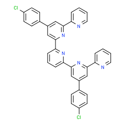 ChemSpider 2D Image | 4',4'''-Bis(4-chlorophenyl)-2,2':6',2'':6'',2''':6''',2''''-quinquepyridine | C37H23Cl2N5