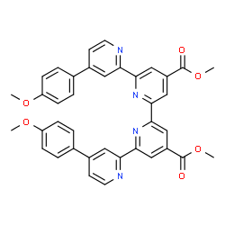 ChemSpider 2D Image | Dimethyl 4,4'''-bis(4-methoxyphenyl)-2,2':6',2'':6'',2'''-quaterpyridine-4',4''-dicarboxylate | C38H30N4O6