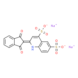 ChemSpider 2D Image | Disodium 2-(1,3-dioxo-1,3-dihydro-2H-inden-2-ylidene)-1,2-dihydro-4,6-quinolinedisulfonate | C18H9NNa2O8S2
