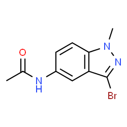 ChemSpider 2D Image | N-(3-Bromo-1-methyl-1H-indazol-5-yl)acetamide | C10H10BrN3O