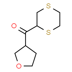 ChemSpider 2D Image | 1,4-Dithian-2-yl(tetrahydro-3-furanyl)methanone | C9H14O2S2