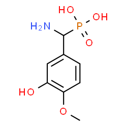 ChemSpider 2D Image | [Amino(3-hydroxy-4-methoxyphenyl)methyl]phosphonic acid | C8H12NO5P