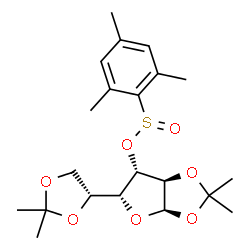 ChemSpider 2D Image | (3aR,5R,6S,6aR)-5-[(4R)-2,2-Dimethyl-1,3-dioxolan-4-yl]-2,2-dimethyltetrahydrofuro[2,3-d][1,3]dioxol-6-yl 2,4,6-trimethylbenzenesulfinate | C21H30O7S